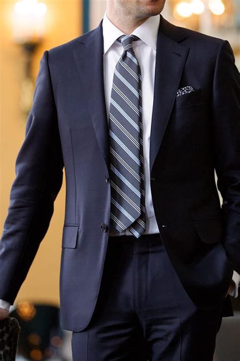 navy blue suit tie